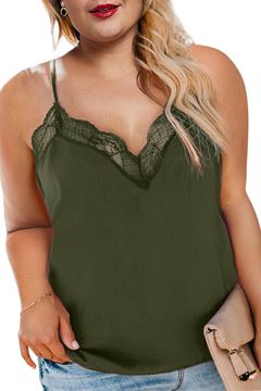 Picture of PLUS SIZE LACY NECK LINE TOP